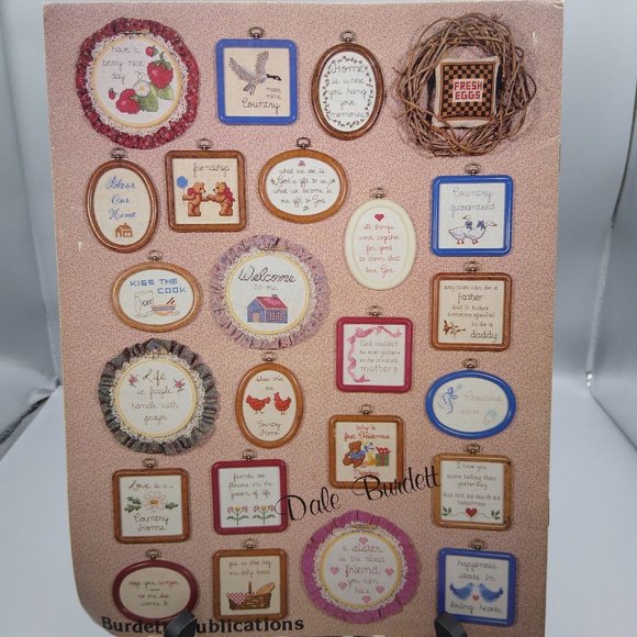 Vintage Cross Stitch Patterns, 50 Miniature Sayings Not Just Country - Picture 2 of 2